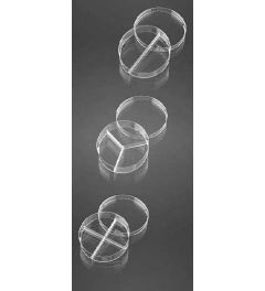 Petri dishes Ø 90 mm with 3 vents - 2 sectors - pack of 20
