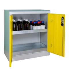 2 doors bench cabinet-Yellow doors
