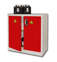 2 doors bench cabinet-Red doors