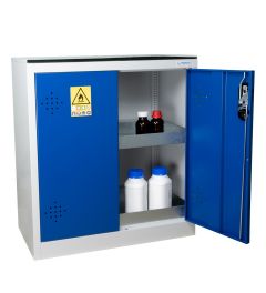 2 doors bench cabinet-Blue doors