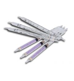 Pack of 10 coded reactive tubes : "corrosive test"