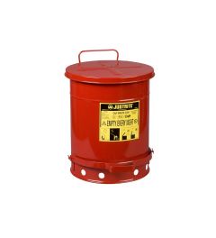 Foot operated oily waste can-23L-Red-09100