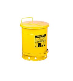 Foot operated oily waste can-23L-Yellow-09101