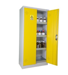 2 doors high cabinet-Yellow doors