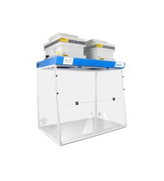 Ductless fume hood H12-2 hands working open