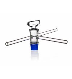 Stopcock T-bore 6mm with glass key T-bore Z 24.0