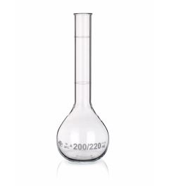 Volumetric flask for sugar analysis, two marks