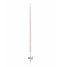 Burette with straight bore stopcock with Teflon key class AS
