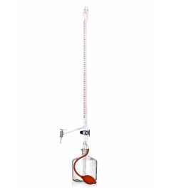 Titration apparatus with discharging and by-pass cock