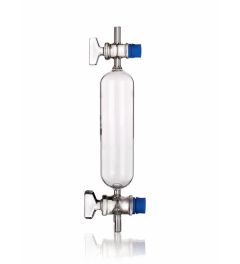 Gas tube straight bore stopcock with 3 way stopcock