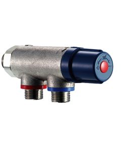 Thermostatic mixing valve for Eye-washers