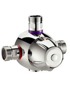 Thermostatic mixing valve for showers and combi units