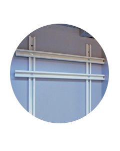 Horizontal rail for the fixation of 4 B50 bottles