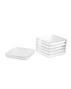 Square Petri dishes - 120x120 mm - 3 vents - stack