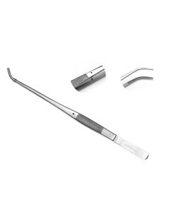 Tissue culture forceps  - Curved tip - 25 cm- With alignment hole - Vandersluys