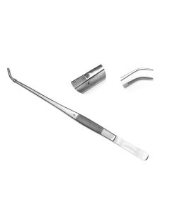 Tissue culture forceps  - Curved tip - 30 cm- With alignment hole - Vandersluys