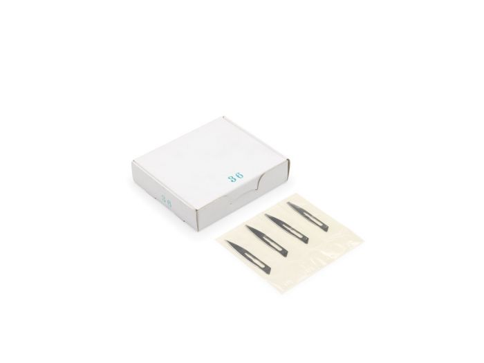 no 36 non-sterile carbon steel scalpel blade single pack