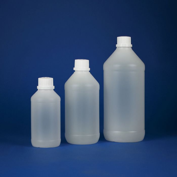 Narrow neck bottles with secure caps - HDPE