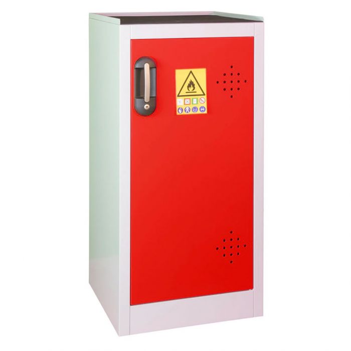 RANGE 14-E - 1 door bench cabinet - Red door
