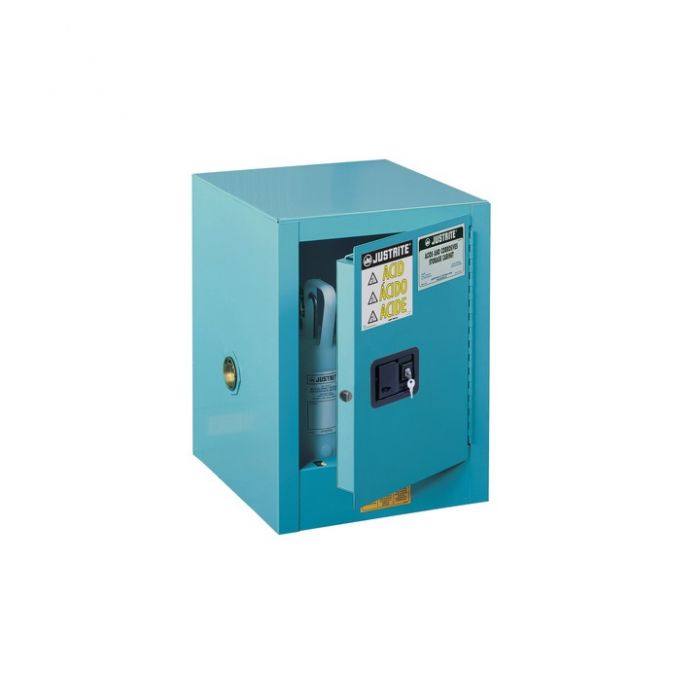 RANGE 4 - Safety storage cabinet for acid and corrosive products - 15 L - self-closing door