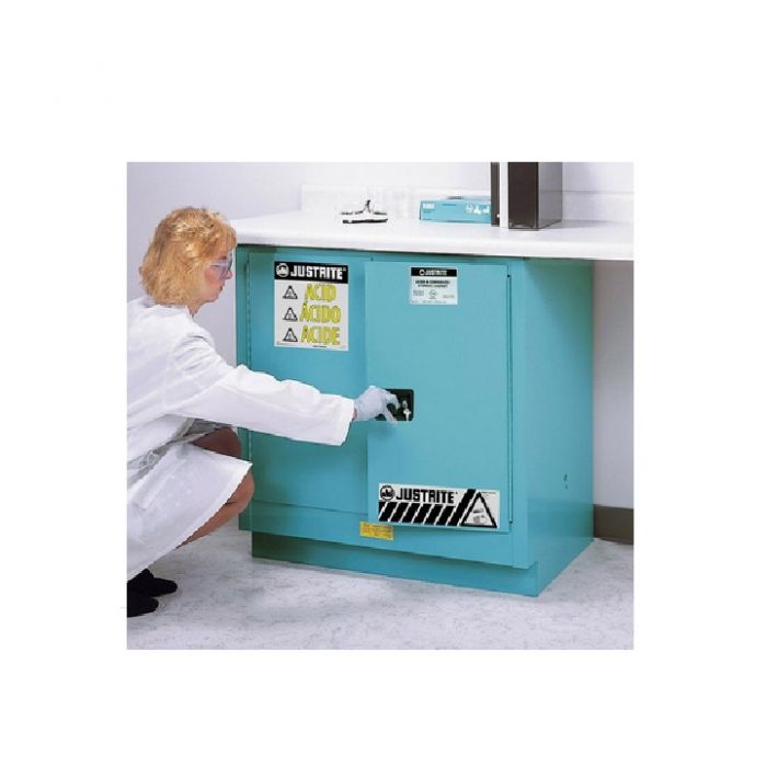 RANGE 4 - Safety storage cabinet for acid and corrosive products - 90 L - self-closing doors