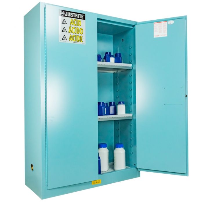 RANGE 4 - Safety storage cabinet for acid and corrosive products - 170 L - manual doors