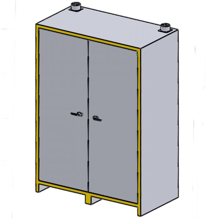 Cabinet for 2x220L drums