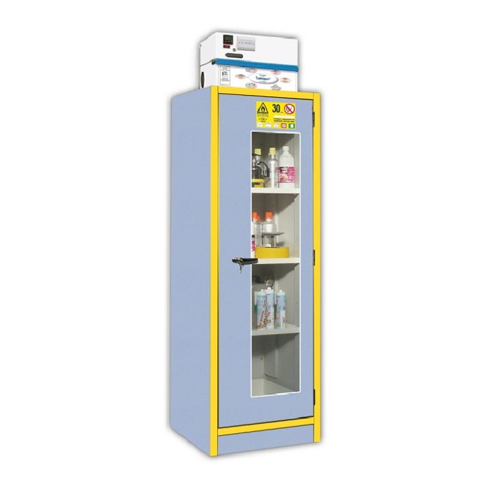 Filtering vent. secure 30mn cabinet w/ 1 glazed door