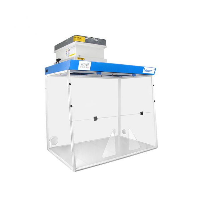 Ductless fume hood H12-2 hands working open