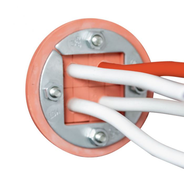 Drilling for cabling w/ fire-resistant cabling hole
