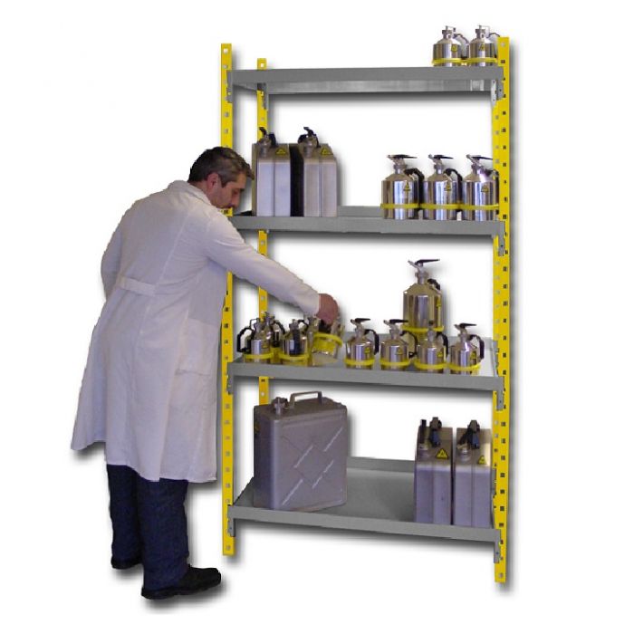 RANGE R - Steel shelving - 600 mm depth - first element- 4 levels