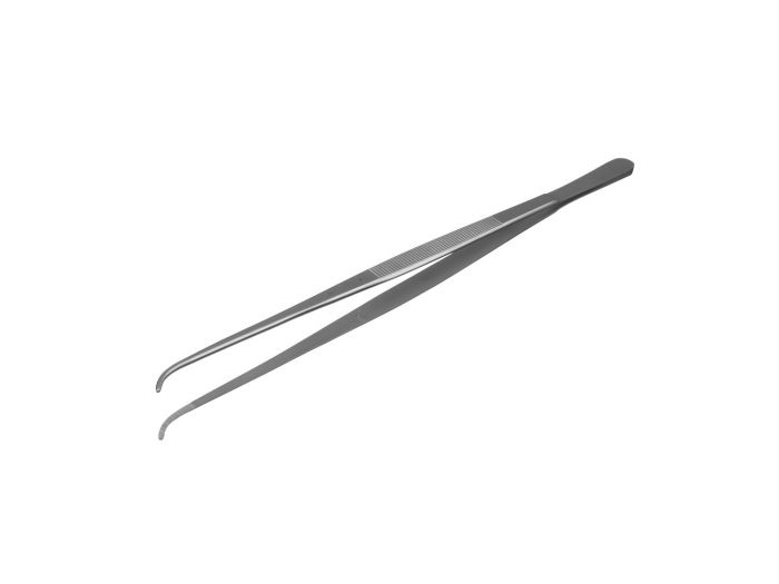 stainless steel potts smiths forceps with curved tip