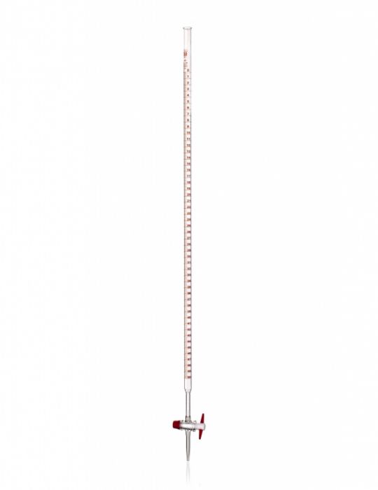 Burette with straight bore stopcock with Teflon key class AS