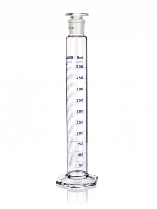 Grad cylinder with SJ and glass stopper