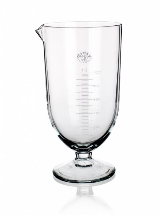 Measure graduated bell shaped pourout