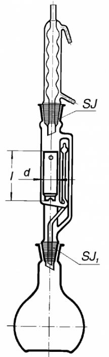 Extractor acc. Soxhlet Allihn condenser and sintered disc