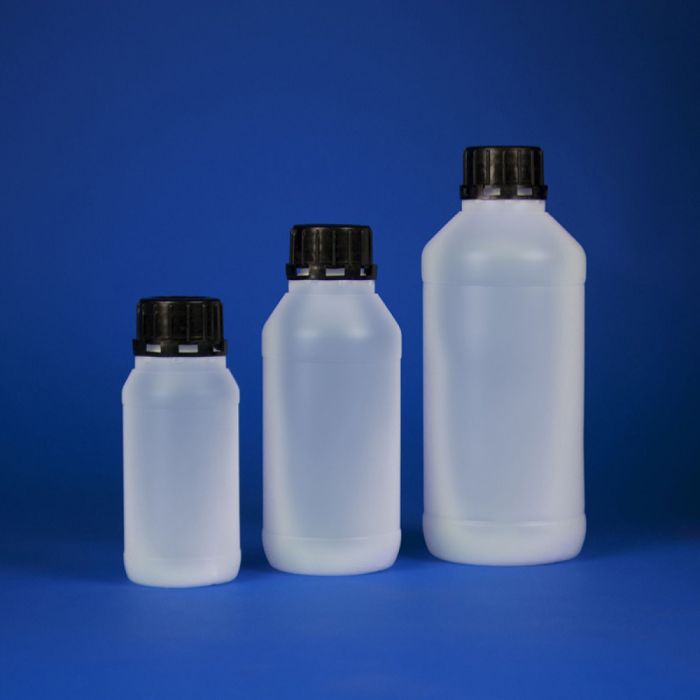 Bottles wide neck with secure cap - HDPE - 1 pc