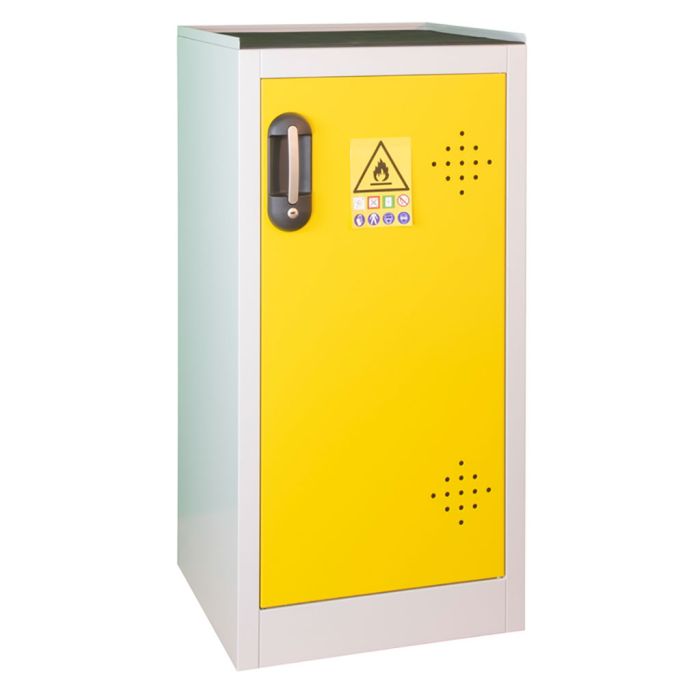 RANGE 14-E - 1 door bench cabinet - Yellow door
