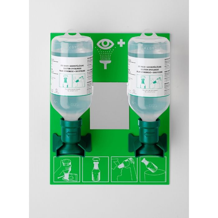 RANGE DL - Wall mounted eye-wash station - 2 bottles of 500ml