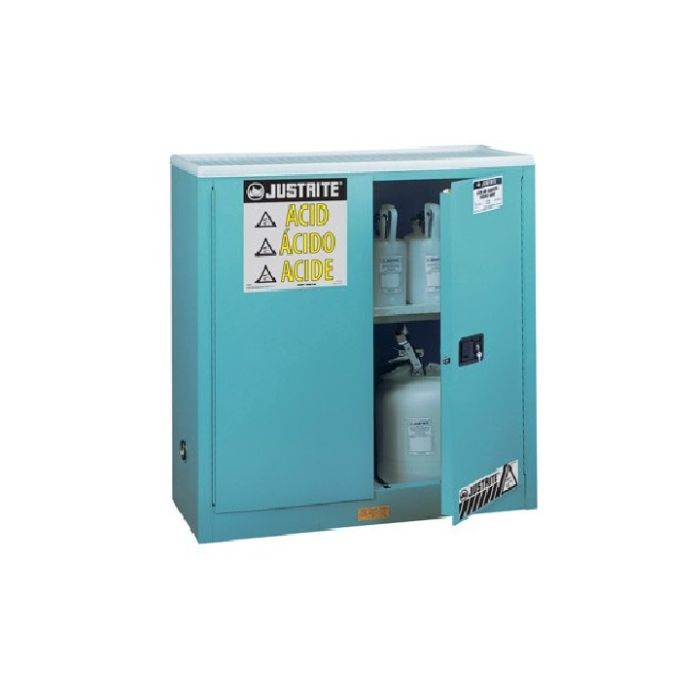 RANGE 4 - Safety storage cabinet for acid and corrosive products - 113 L - self-closing doors
