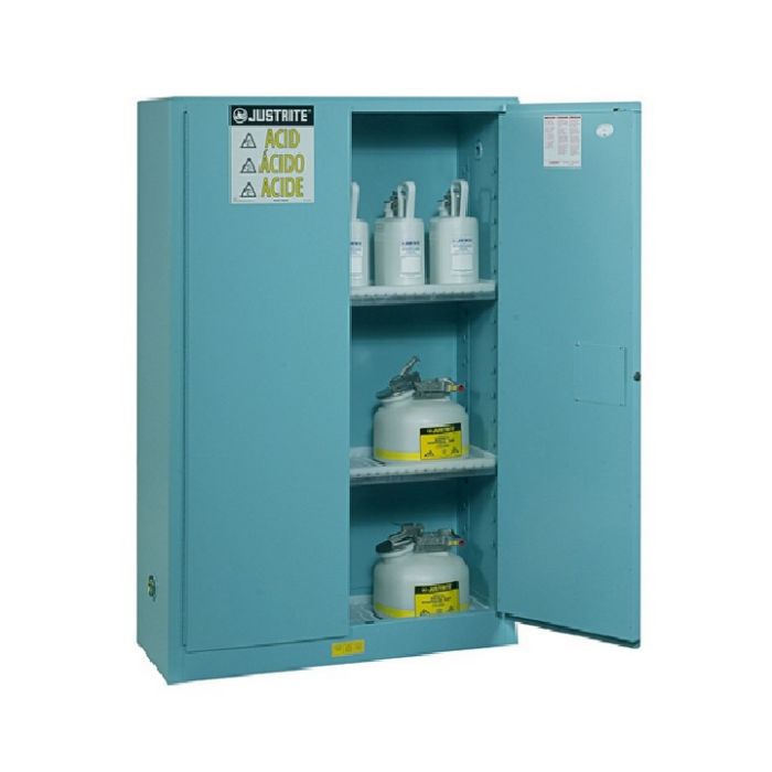 RANGE 4 - Safety storage cabinet for acid and corrosive products - 170 L - self-closing doors