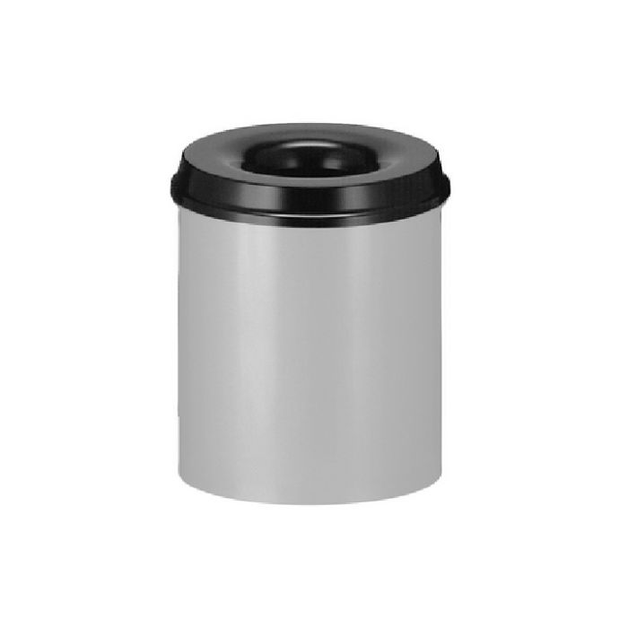 Safety dustbin 30L-Metal black