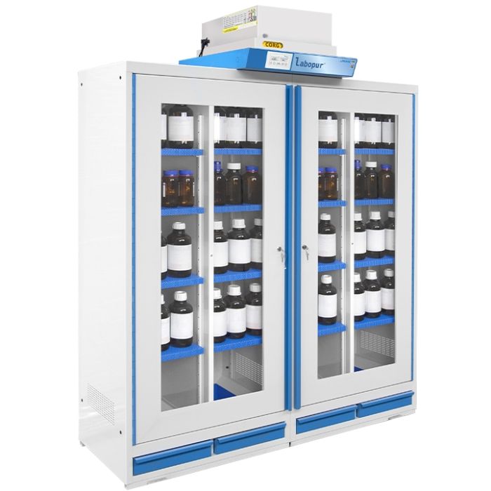 Steel filtering vent cabinet-2 doors-4 compartments