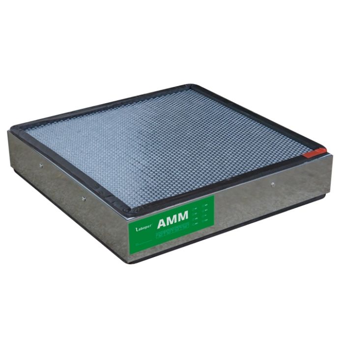 Active coal filter for ammoniac vapors