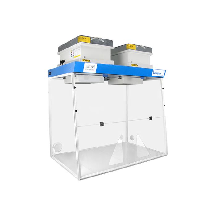 RANGE H - LABOPUR® - Ductless fume hood H12 + 2 hands working opening