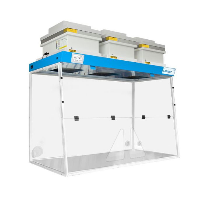 RANGE H - LABOPUR® - Ductless fume hood H15 + 2 hands working opening