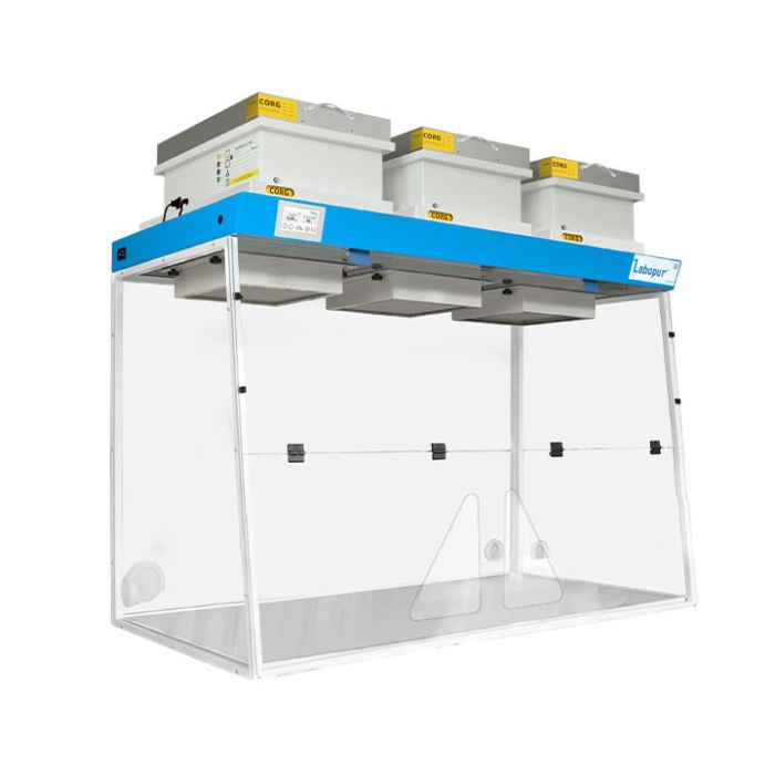 RANGE H - LABOPUR® - Ductless fume hood H15 + 2 hands working opening