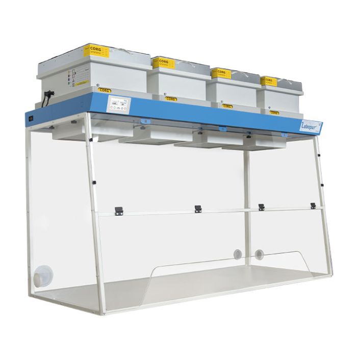 RANGE H - LABOPUR® - Ductless fume hood H18 + Wide trapeze working opening