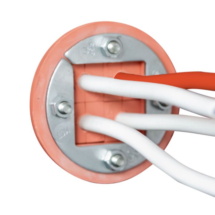 Drilling for cabling w/ fire-resistant cabling hole
