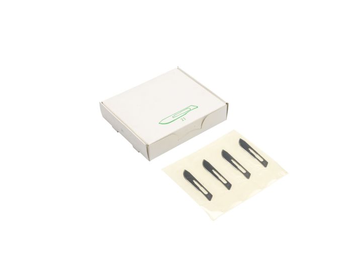 no 21 non-sterile carbon steel scalpel blade single pack
